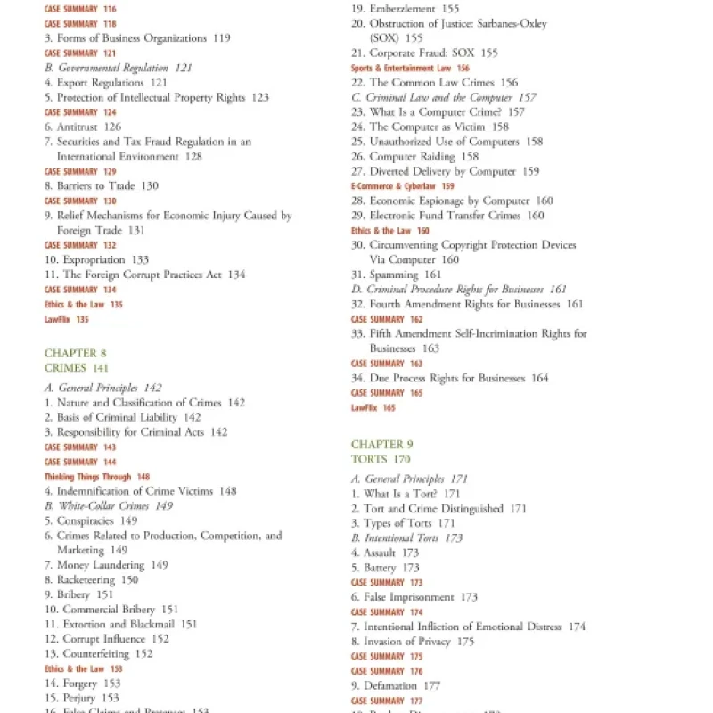 Sách Andersons Business Law and the Legal Environment