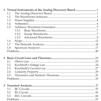 Sách Circuits and Electronics Hands-on Learning with Analog Discovery