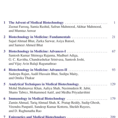 sách Fundamentals and Advances in Medical Biotechnology