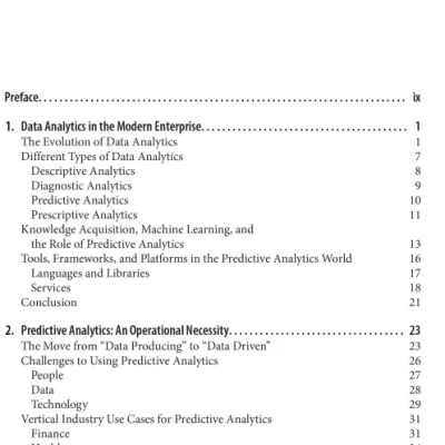 Sách Predictive Analytics for the Modern Enterprise A Practitioners Guide to Designing and Implementing Solutions