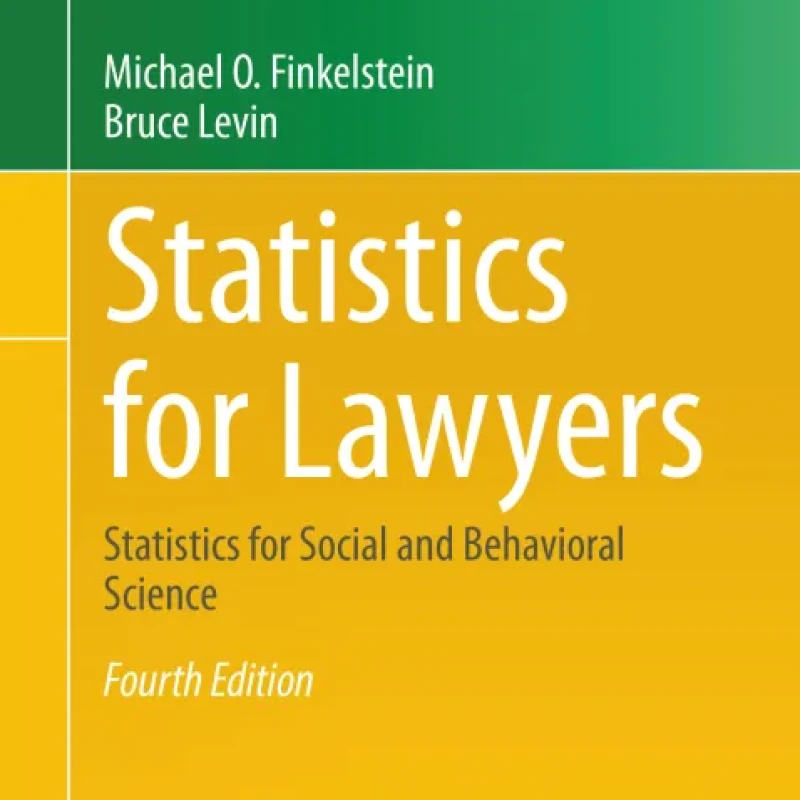 Sách Statistics for Lawyers Statistics for Social and Behavioral Science, 4th