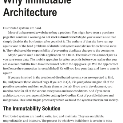 Sách The Art of Immutable Architecture Theory and Practice of Data Management in Distributed Systems