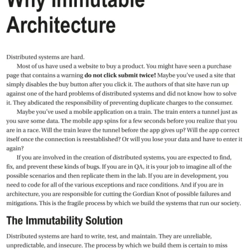 Sách The Art of Immutable Architecture Theory and Practice of Data Management in Distributed Systems