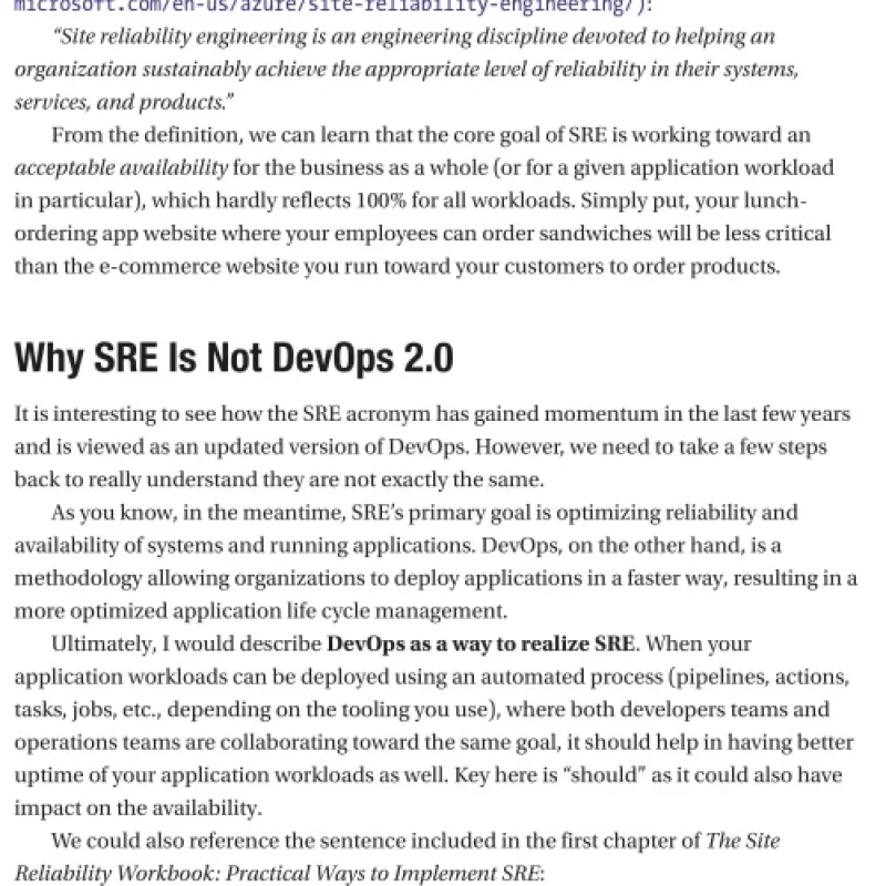 Sách The Art of Site Reliability Engineering (SRE) with Azure Building and Deploying Applications that Endure