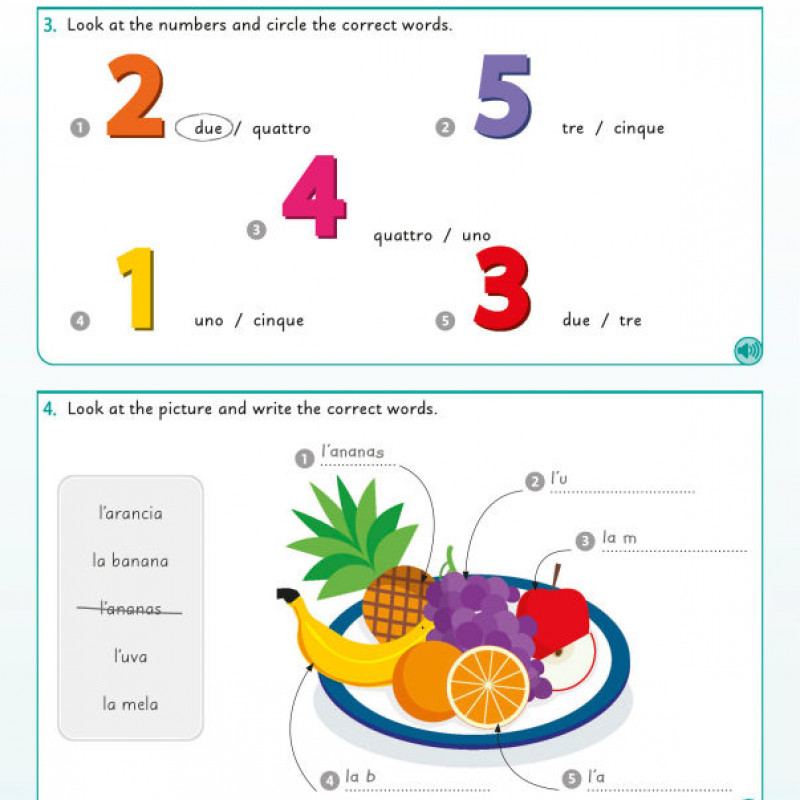 Sách Tiếng Anh Italian for Everyone Junior 5 Words a Day ( Sách màu )