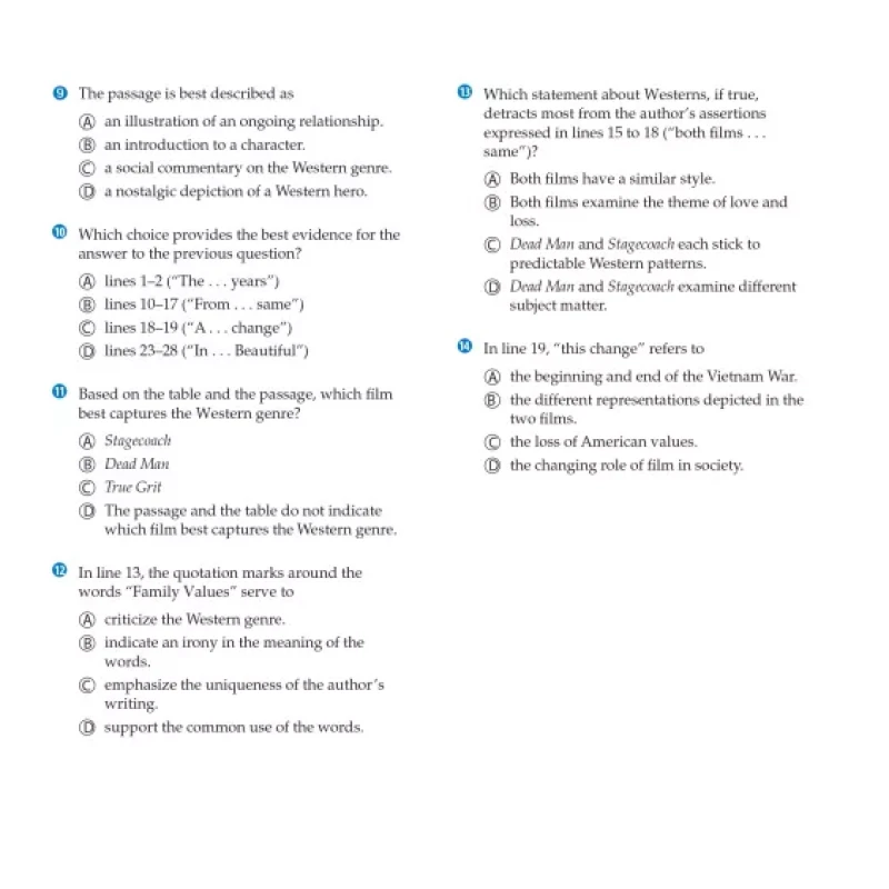 SAT Reading, Writing and Language Skills third edition