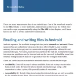 Saving Data on Android
