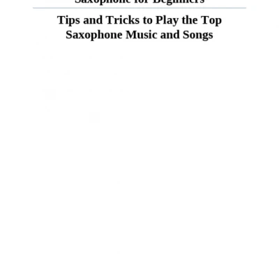 Saxophone for Beginners