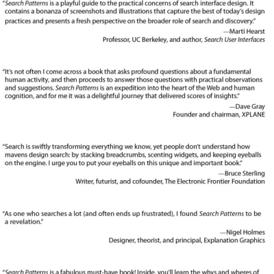 Search Patterns Design for Discovery