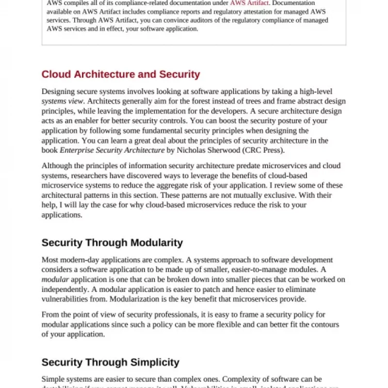 Security and Microservice Architecture on AWS