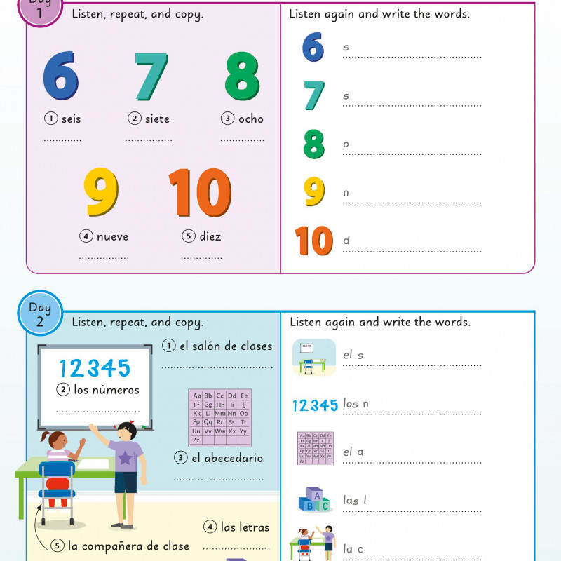 Spanish for Everyone Junior 5 Words a Day