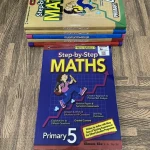Bộ sách 6 quyển Step by step Maths Primary 1,2,3,4,5,6 - sách toán tiếng Anh tiểu học Singapore