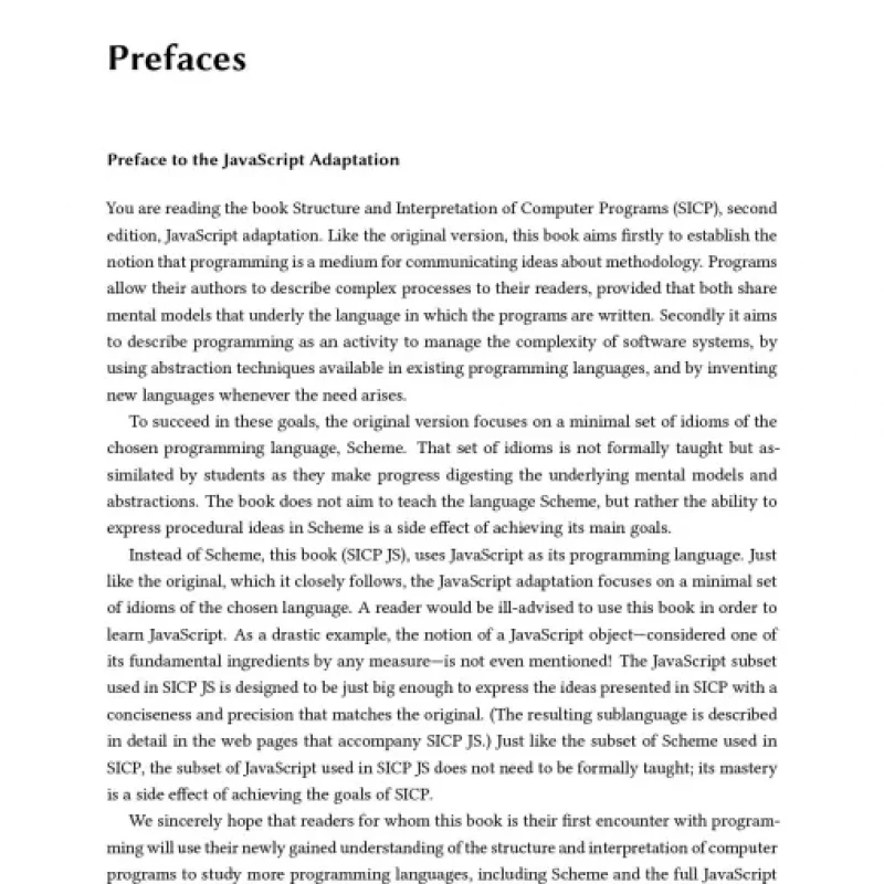 Structure and Interpretation of Computer Programs