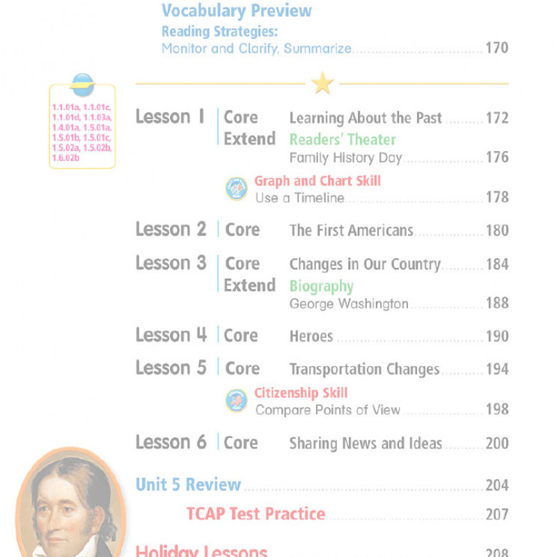 TENNESSEE SOCIAL STUDY GRADE 1 (Sách màu)
