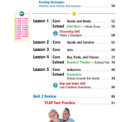 TENNESSEE SOCIAL STUDY GRADE 1 (Sách màu)