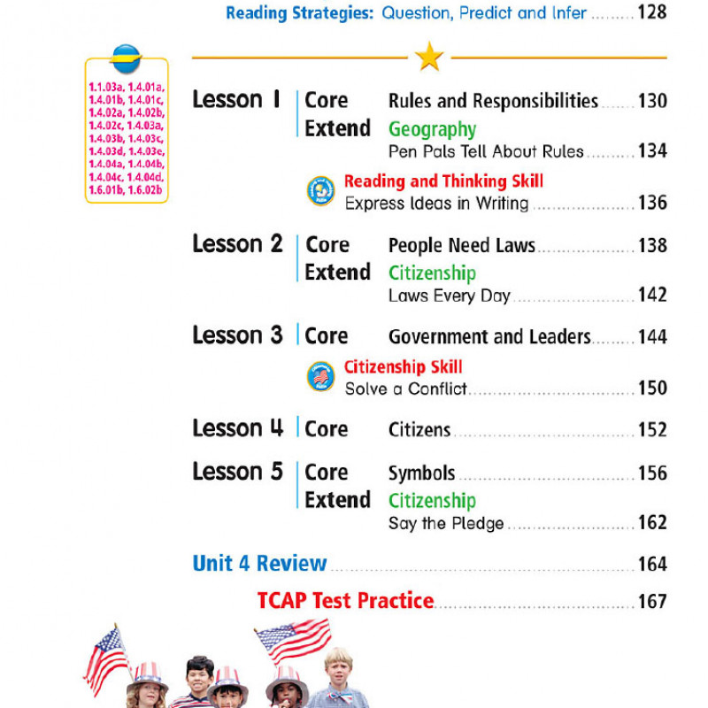 TENNESSEE SOCIAL STUDY GRADE 1 (Sách màu)