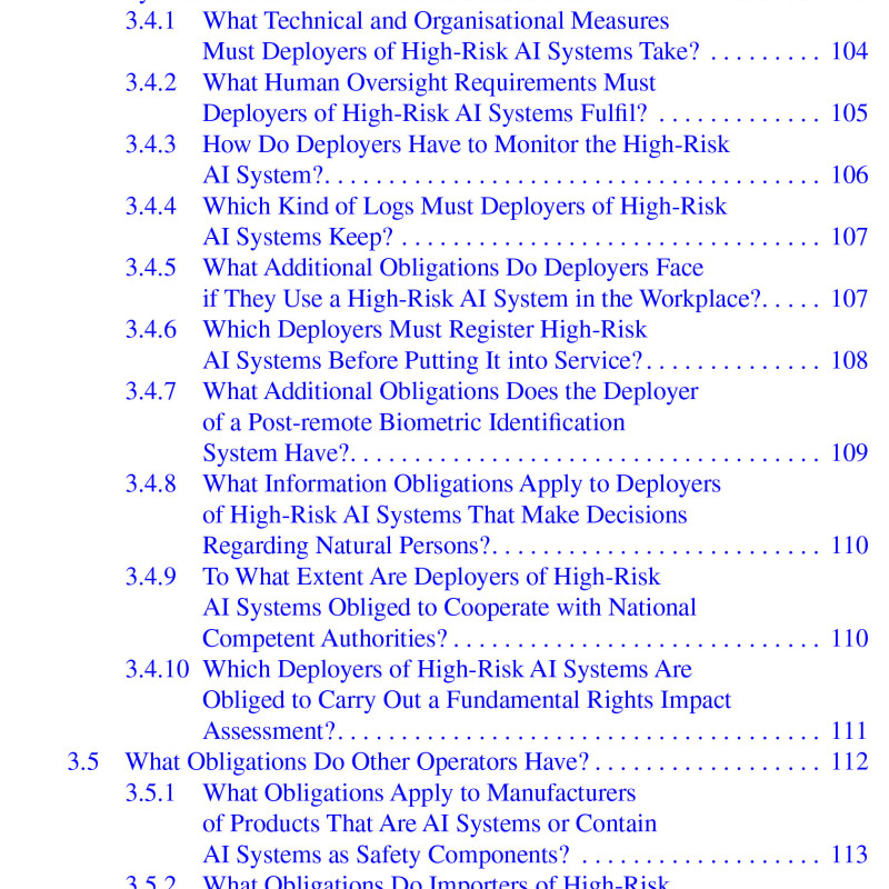 Sách The EU AI Act Answers to Frequently Asked Questions