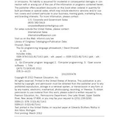 The Go Programming Language Phrasebook