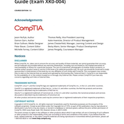 The Official CompTIA Linux+ Student Guide