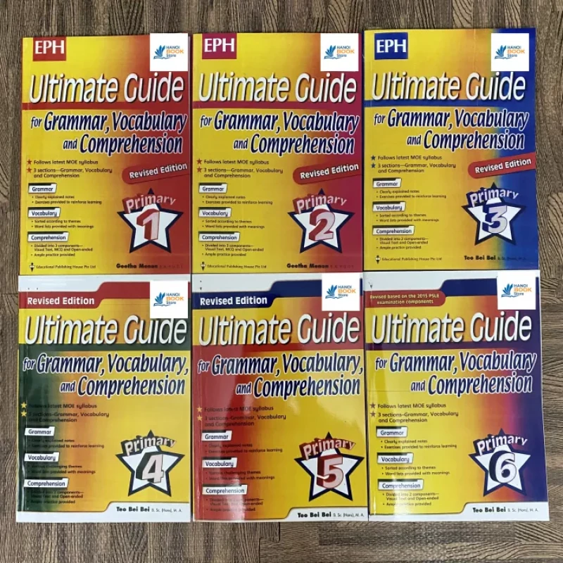 Bộ sách 6 quyển Ultimate Guide for Grammar vocabulary and Comprehension 1,2,3,4,5,6