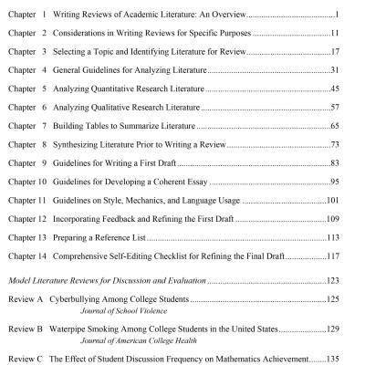 Sách Writing Literature Reviews A Guide for Students of the Social and Behavioral Sciences